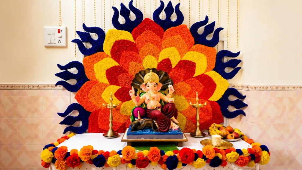 Natural and Biodegradable Materials for Ganpati Decoration