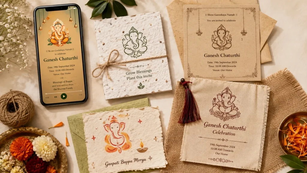 Eco-Friendly Invitation Cards for Ganesh Chaturthi