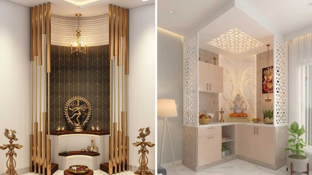Corner mandir design