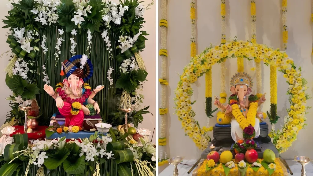 Natural and Biodegradable Materials for Ganpati Decoration