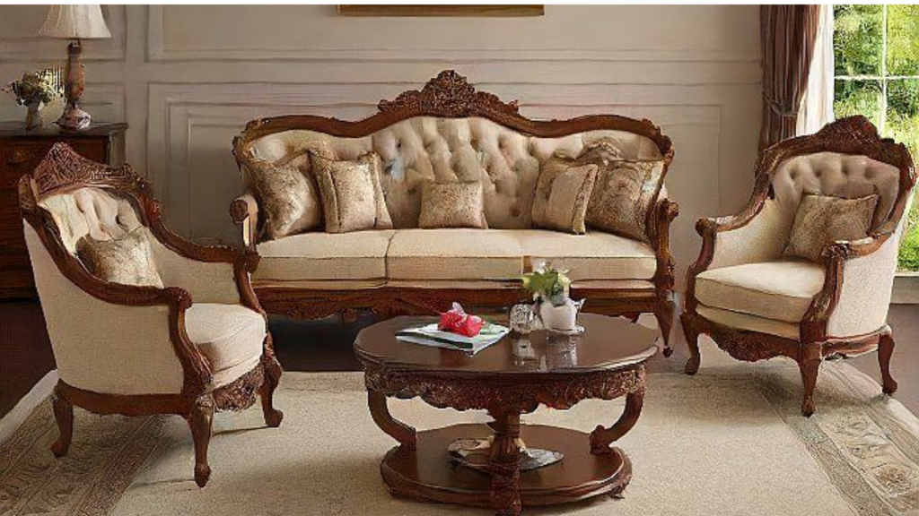 Wooden Sofa Set Design Indian Style