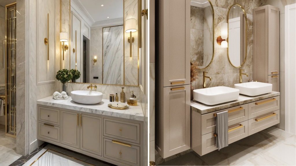 Luxury Classic Bathroom Cabinet Design