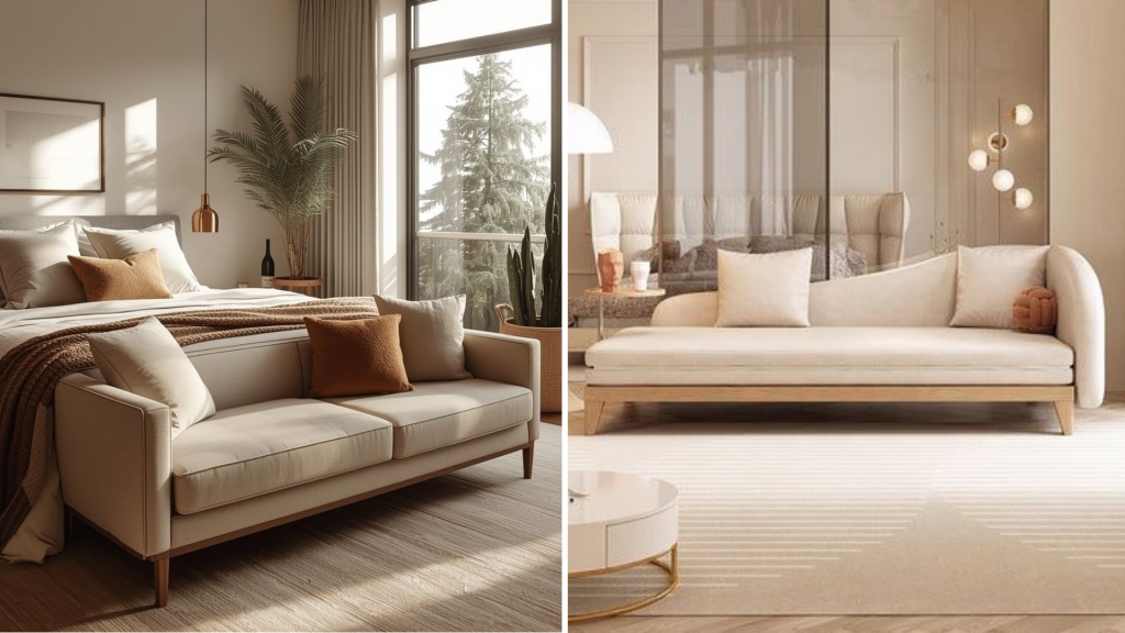 Simple Couch Design for Bedroom