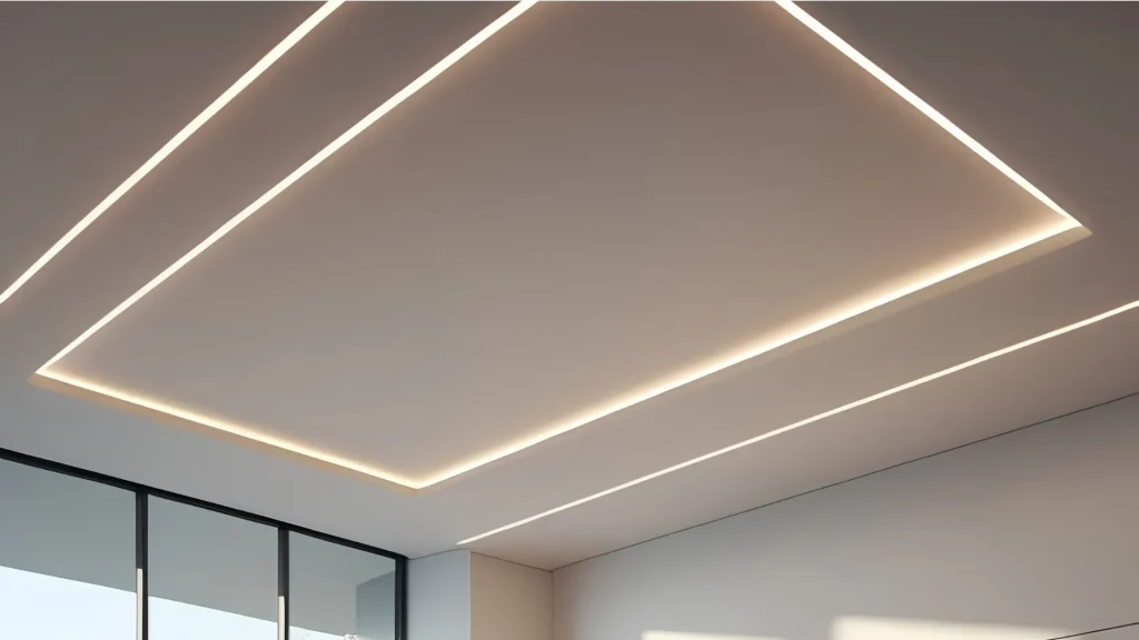 Border Ceiling with Central Plain Surface