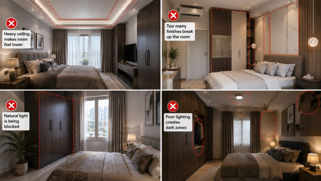 Bedroom layout mistakes affecting space