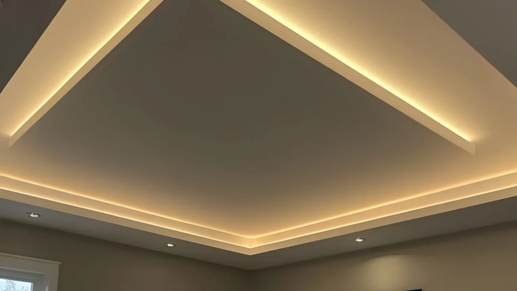 Linear Strip Light Ceiling Design