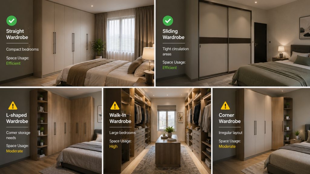 Wardrobe planning mistakes in bedroom