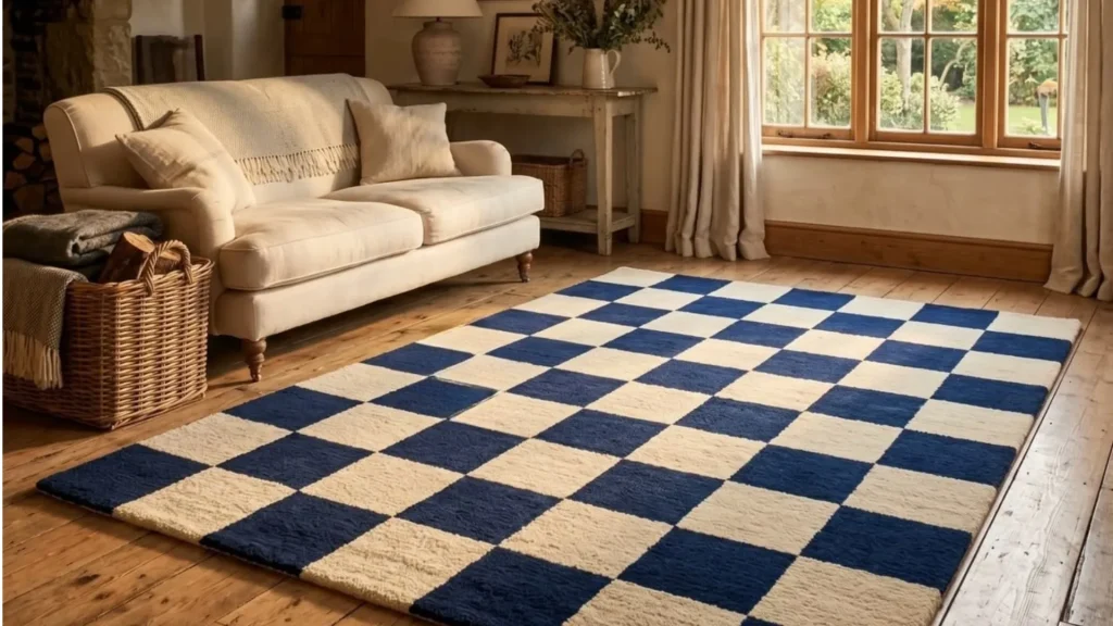 Checks Pattern rug