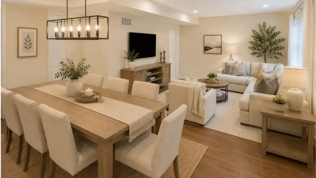 Living and Dining Room Layouts for 2BHK and 3BHK Flats