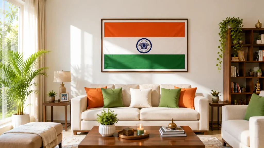 Tricolour living room decor