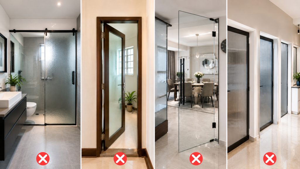 mistakes for glass door design in indian homes