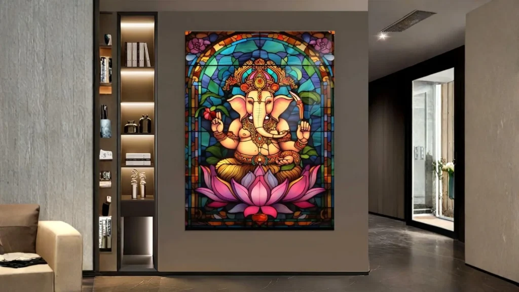 Glass Painting Designs of Lord Ganesha