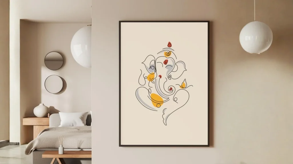 Minimalist Ganesha Wall Art
