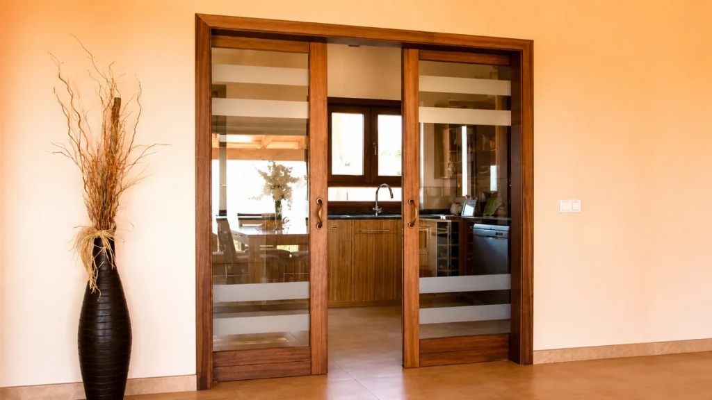 Sliding Door Kitchen Entrance Design