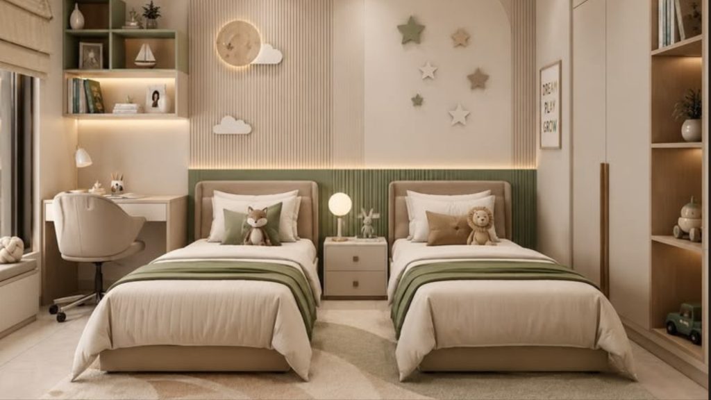 smart lighting design in shared bedroom