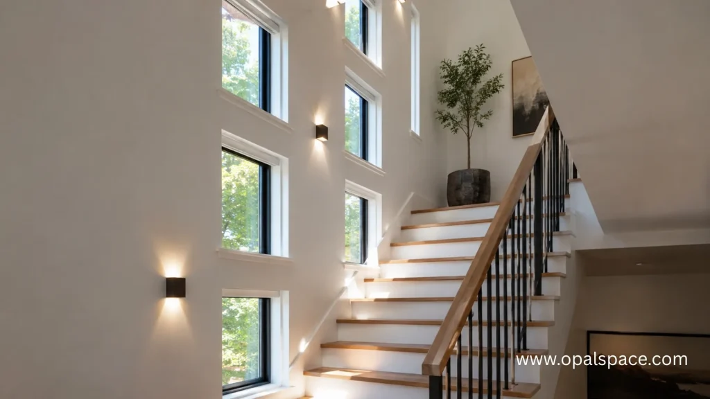 Stacked Staircase window Design