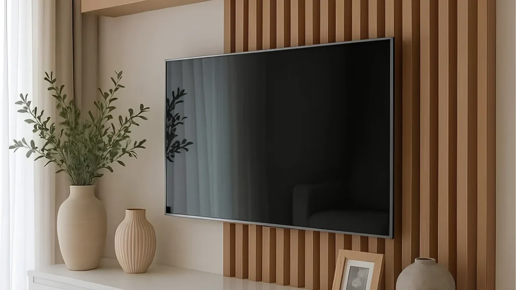 Fluted TV Wall Design