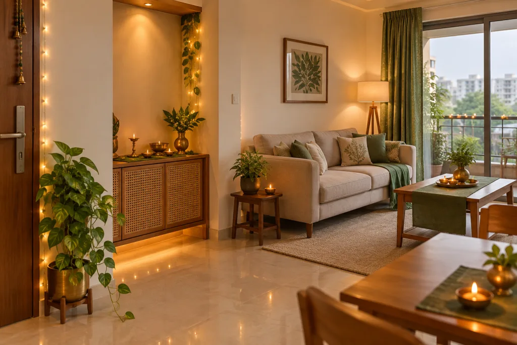 green navratri home decor ideas