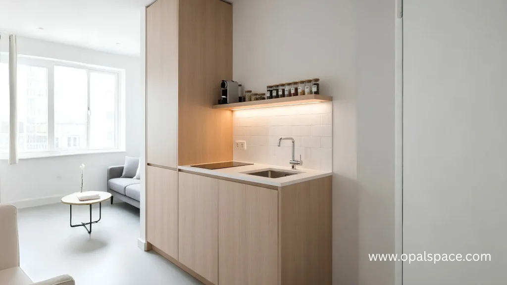 Kitchenette with Floor-to-Ceiling Cabinets