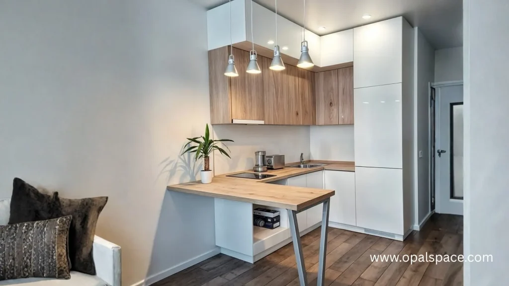 Kitchenette with a Breakfast Counter