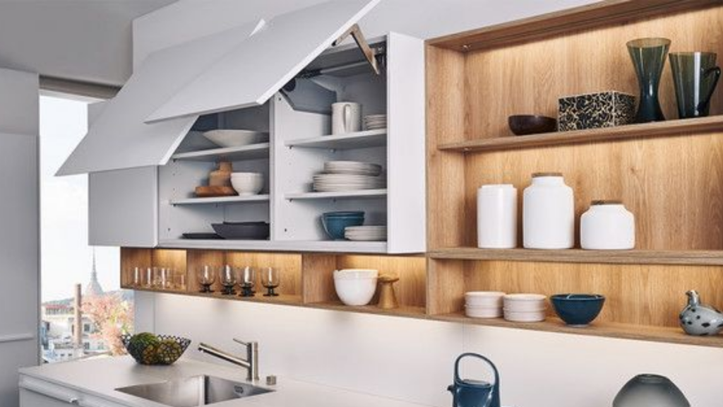 Lift-up kitchen shutters