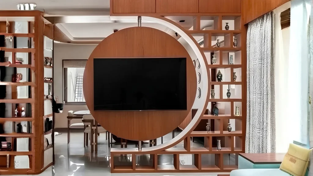 Rotating TV Panel as a Room Divider