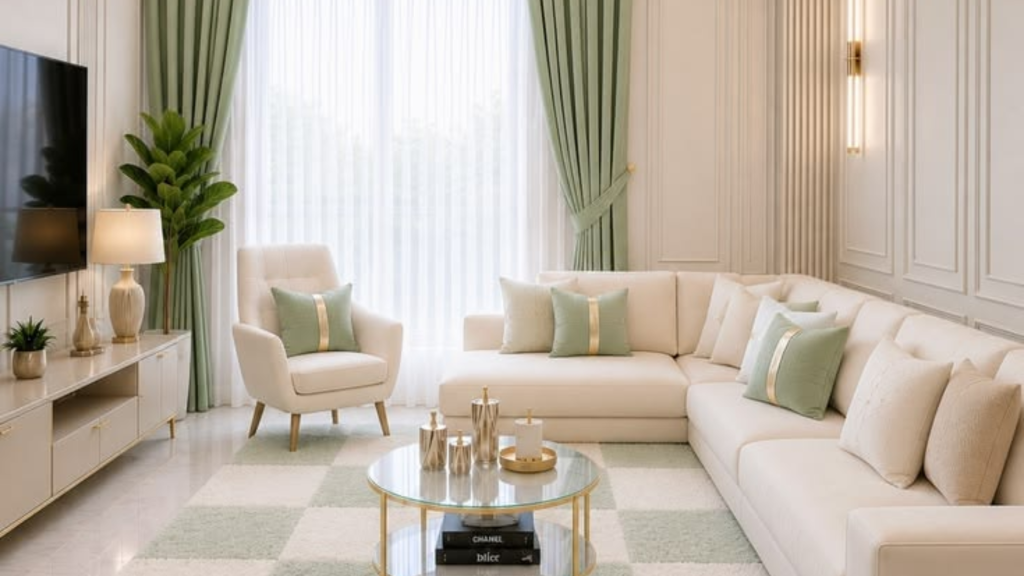 soft green and white wall colour combinations for living room