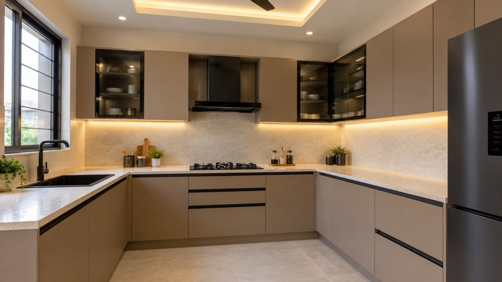 minimalist modular kitchen interior design for noida homes
