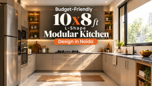 low budget small space modular kitchen design in noida