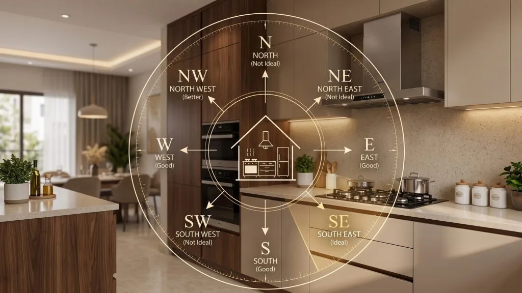 kitchen direction as per vastu for a 3bhk